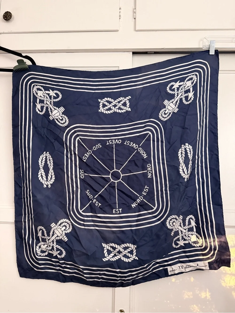 Silk Scarf Nautical Headscarf